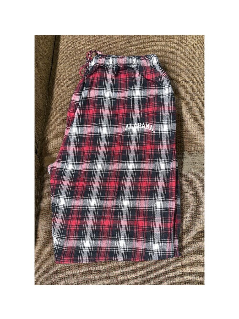 Red Oak University Of Alabama Red Plaid Pajama Pants Lounge Pants Size XL